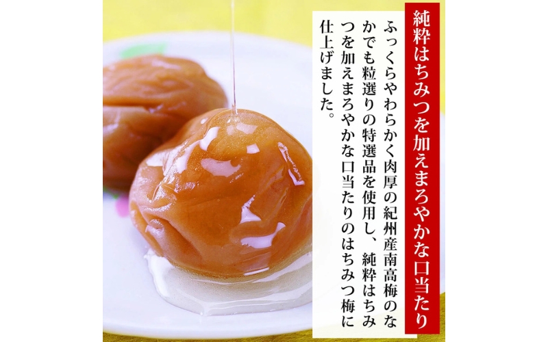 特選　紀州南高梅「白梅の里」はちみつ　600g　塩分約8％　sekifz026B