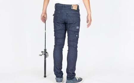 【THE BACK WATER】撥水ストレッチデニム釣り・アウトドアカーゴパンツ　BW-403VM(32インチ)【ストレッチデニム ストレッチ デニム アウトドア ズボン ジーンズ 衣類 ファッション
