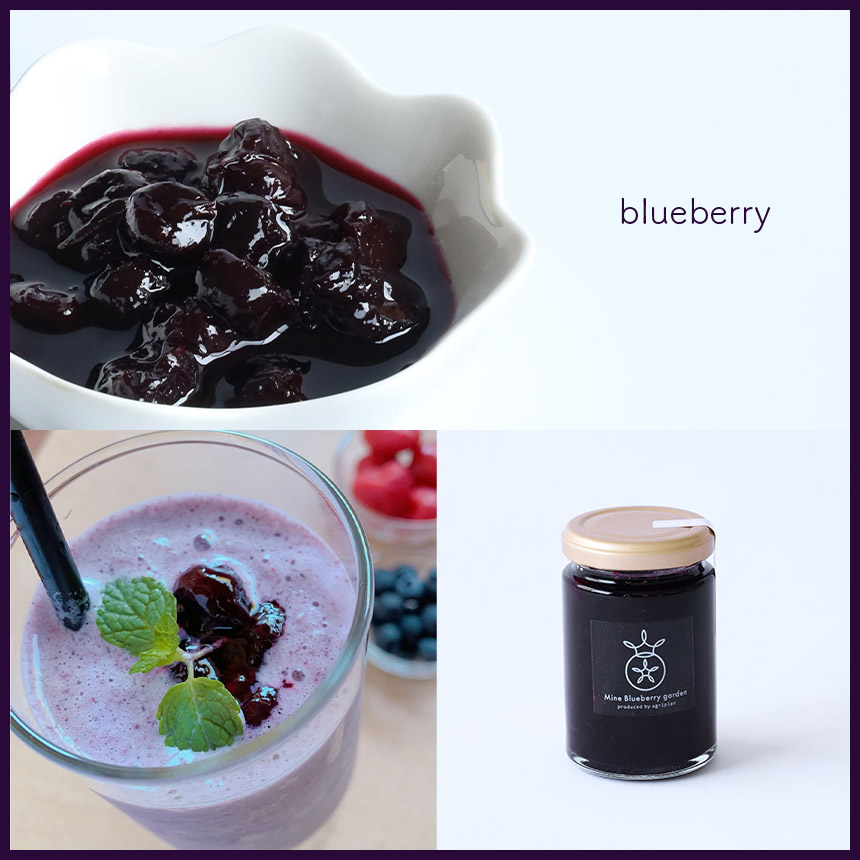 美祢ブルーベリーと山口県の季節のジャム4本セット