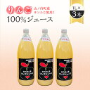 【ふるさと納税】山ノ内町産サンふじ使用！りんごジュース 1000cc×3本セット　 果汁飲料 アップルジュース フルーツジュース ソフトドリンク 山ノ内町産りんご サンふじ100％