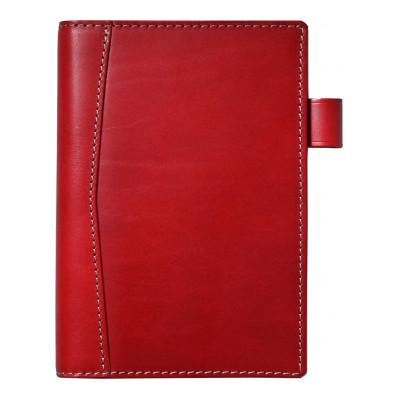 ふるさと納税 長浜市 本革A5サイズ20穴 リングファイル 18.5mmリング【ルージュ(赤色)】