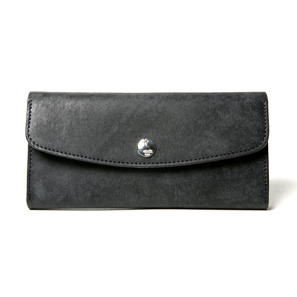【ふるさと納税】MOTO 長財布 マットバケッタ ロングウォレット BLACK ブラック 黒 LEATHER ARTS & CRAFTS MOTO MOTOSTYLE-STORE YONAGO【24-150-003】本池秀夫監修