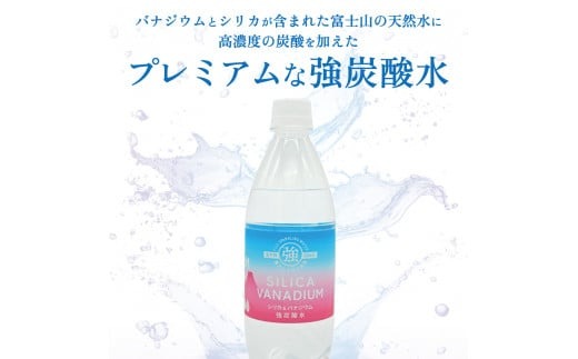 シリカ＆バナジウム強炭酸水PET500ml【1箱(24本入)/2箱(48本入)】友桝飲料