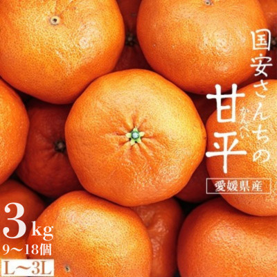 
            ＼ 愛媛が誇る 高級みかん 希少品種 / 甘平 (かんぺい) 3kg ＜D20-5＞【1094583】
          