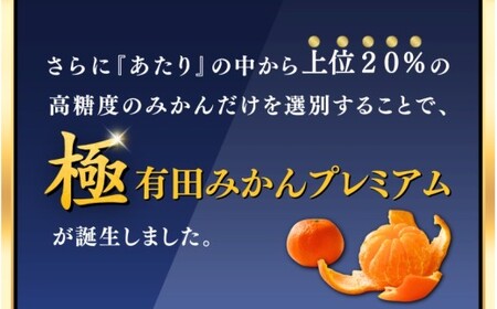 みかん 極 有田みかん プレミアム 約3.5kg【光センサー 高糖度選別品】【nuk168C】 