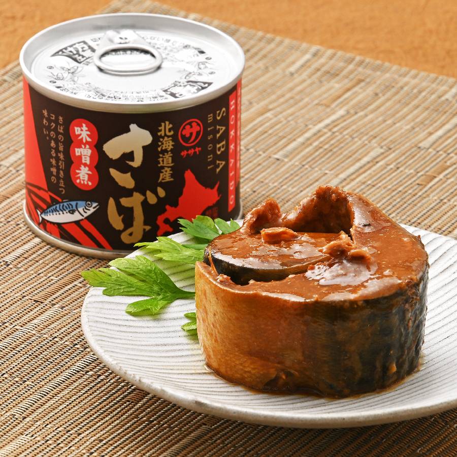 ＜笹谷商店＞北海道産さば味噌煮缶 10缶セット