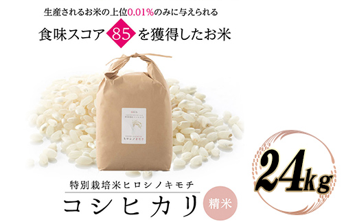 特別栽培米 コシヒカリ ヒロシノキモチ 精米 24kg ブランド米 銘柄米 国産 米 お米 日本米 ギフト 贈り物 備蓄 防災 食品 陽咲玲 はるざれ F6T-1015