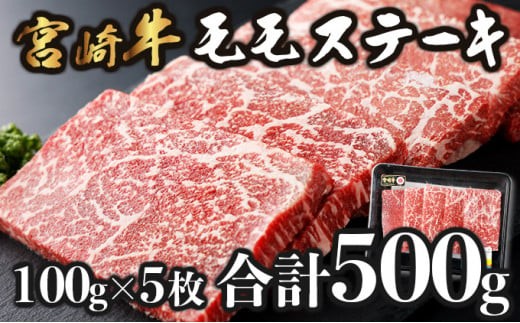 宮崎牛 モモステーキ 計500ｇ（100g×5）