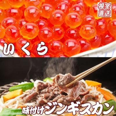 ふるさと納税 根室市 いくら醤油漬け100g×2P、味付けジンギスカン1.6kg C-36059