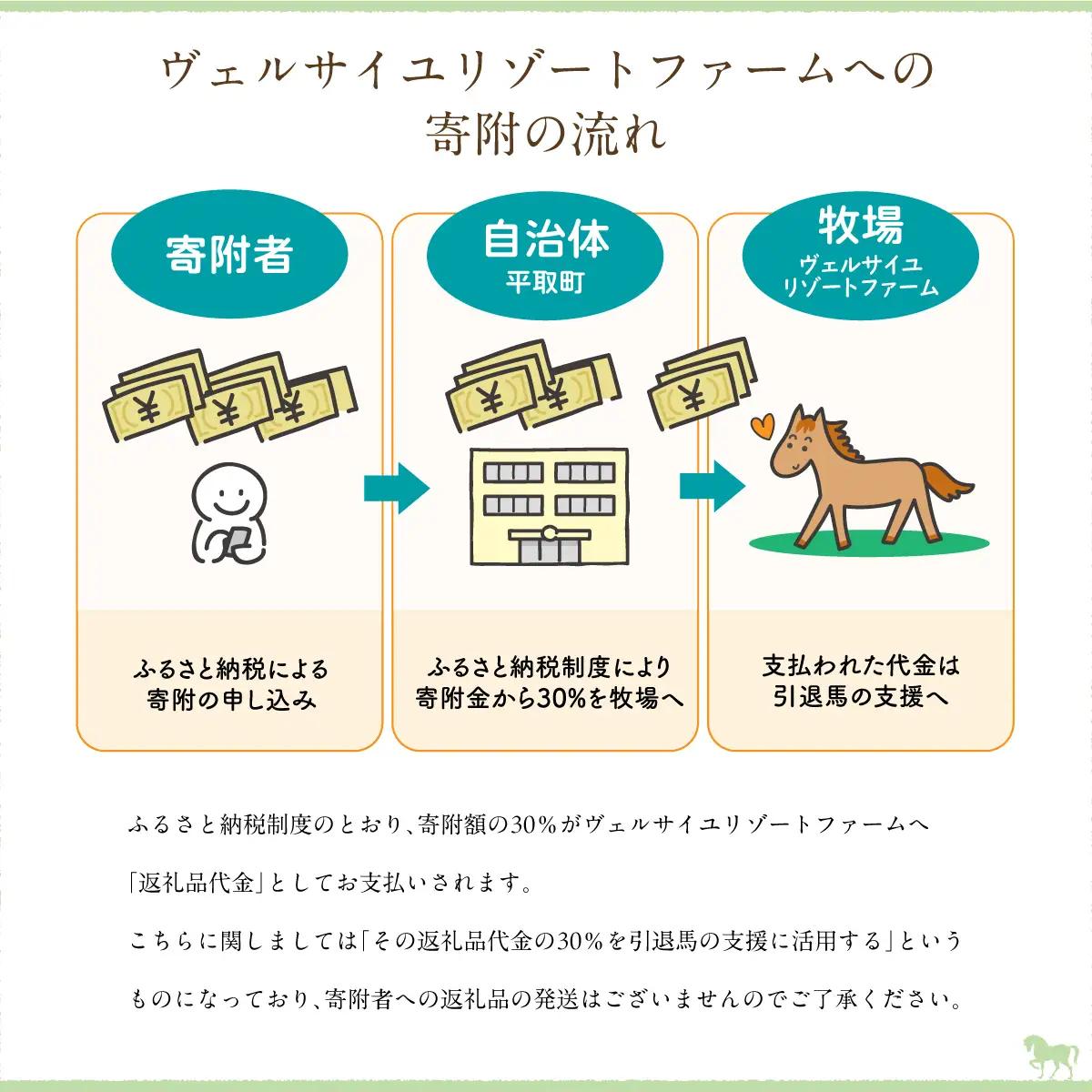 【100万円コース 返礼品無し】より多くの引退馬の幸せな余生を願う　Yogiboヴェルサイユリゾートファーム BRTV024-06