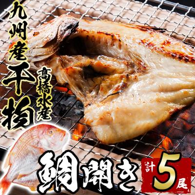 ふるさと納税 佐伯市 ギフト用品質!九州産 ひもの 鯛開き(1尾×5パック)