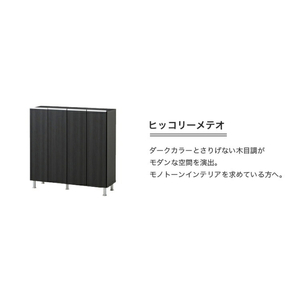 シューズボックス 【リアル 100 LO】 ヒッコリーメテオ_シューズボックス リアル 100 LO 大川家具 ヒッコリーメテオ 靴箱 靴 収納 可動棚 お洒落 国内製造 お取り寄せ 福岡県 久留米市