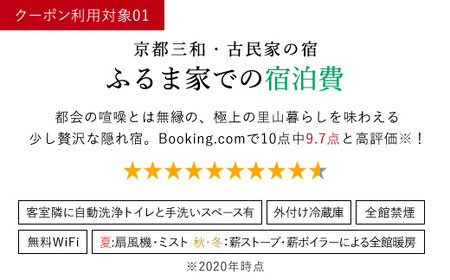 京都三和・古民家の宿　ふるま家　宿泊クーポン券　30000円分 FCCY009