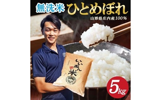 無洗米 ひとめぼれ 5kg 令和7年産米 山形県庄内産 いいあん米 米 お米 庄内米 白米 ごはん ブランド米 東北 山形県 酒田市 庄内 農家直送 アグレスト　SA2840
