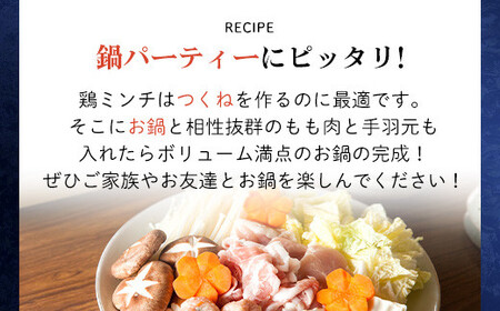鍋パーティーセット【京都府産 京丹波あじわいどり】もも肉＆手羽元＆鶏ミンチ小分けセット 各3袋(計9袋) 2.43kg FCBK026