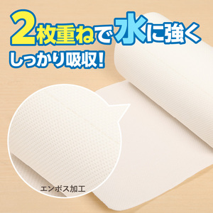 R14019　グッと吸い込むキッチンタオル70カット（4ロール×12パック）キッチンペーパー　吸収力に優れたキッチンペーパー　破れにくいキッチンペーパー