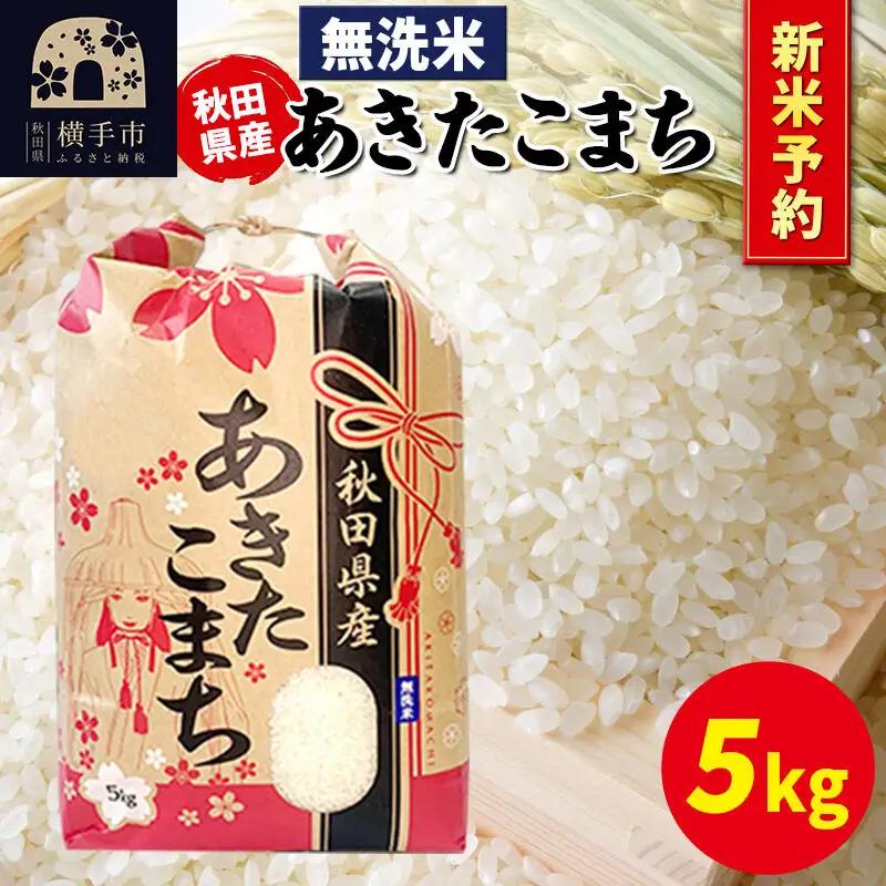 《令和8年産 新米受付》あきたこまち 5kg×1袋【無洗米】秋田県産 こまちライン