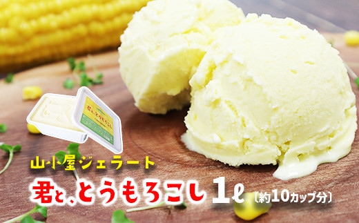 山小屋ジェラート「君と、とうもろこし」1000ml 濃厚ミルク デザート 牛乳100％ 贅沢アイス ご当地アイス 人気ジェラート カップアイス ご褒美 とうもろこし 不二家乳業 岩手県産牛乳