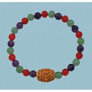 万事が馬九(うまく)行く九頭の馬3色柘植(つげ)ブレスレット【配送不可地域：沖縄県】【1697657】