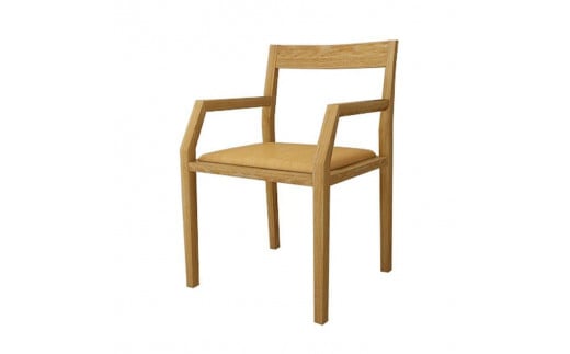 【開梱設置】高野木工 キールチェアWO 肘付き（座面：CHART7キャメル）【10年保証】