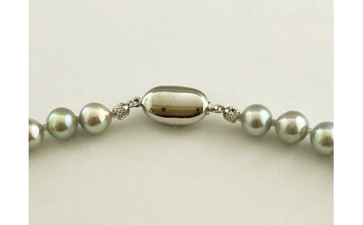 1412アコヤ真珠グレーネックレス 7.5～7.9mm