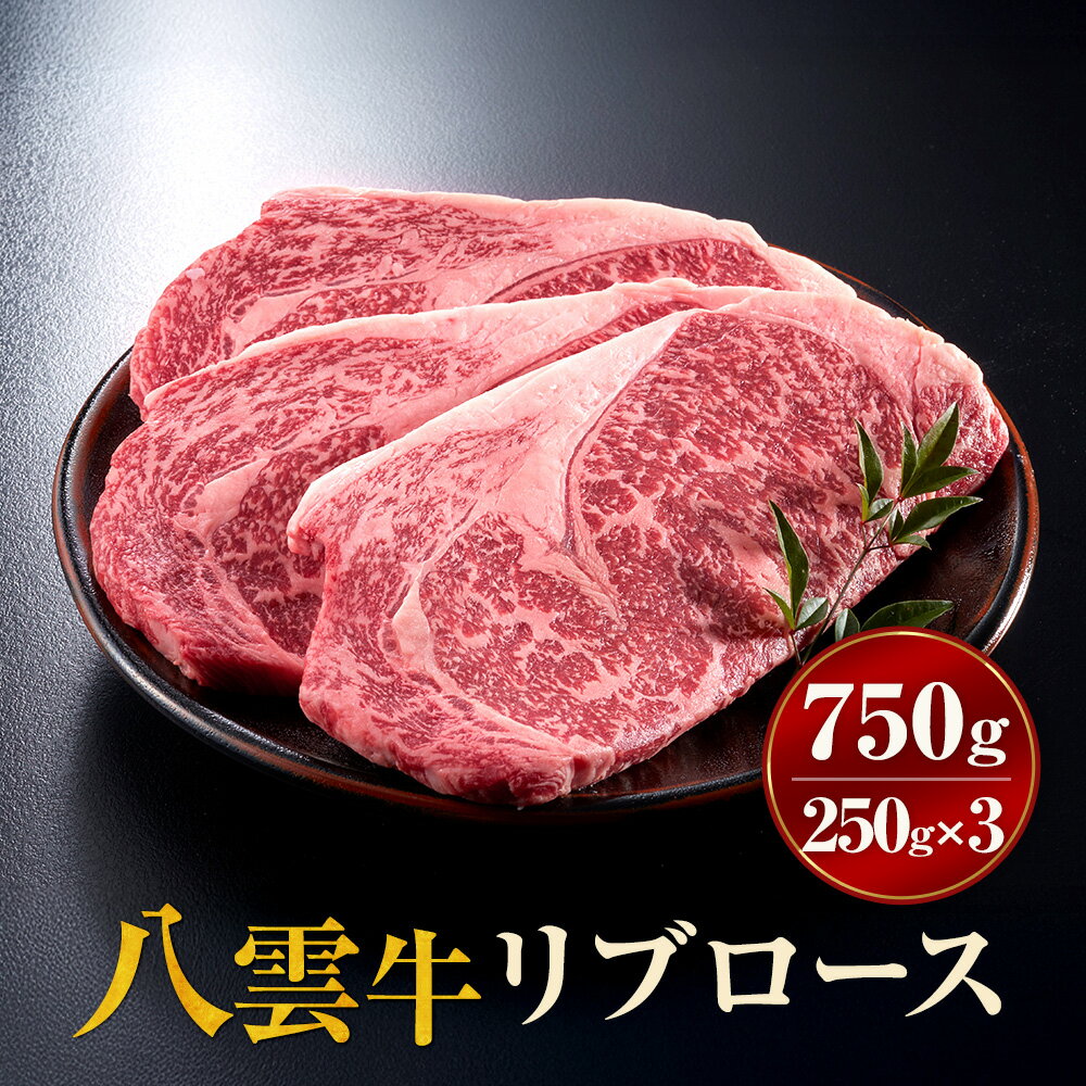 【ふるさと納税】【北海道情報雑誌で紹介！】八雲牛 リブロース 750g (250g×3パック) ※沖縄・離島への配送不可