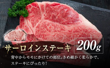 宮崎牛　サーロイン・リブロースステーキ食べ比べセット400g（200g×2）　4等級以上　国産牛肉＜2.4-4＞