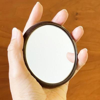 ふるさと納税 大川市 【Face Mirror　ウェンジ材+オーク材】様々な用途で使用できるフェイスミラー |  | 03