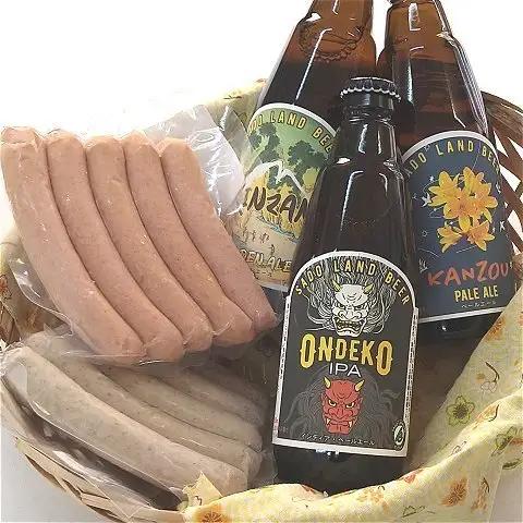 地ビール 3本 ソーセージ 2種 セット | 新潟県 佐渡市 へんじんもっこ