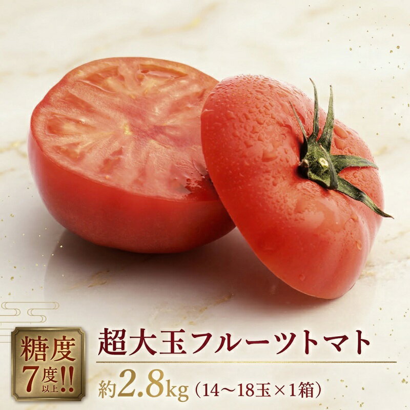 【ふるさと納税】 超大玉 フルーツトマト 大箱 約2.8kg × 1箱 【14～18玉/1箱】 2026年産 糖度7度 以上 野菜 フルーツ トマト とまと