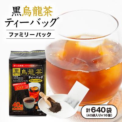 ふるさと納税 高石市 【16個入り】飲みやすさ抜群 日常使い ファミリーパック 黒烏龍茶ティーバッグ 160g(40p)