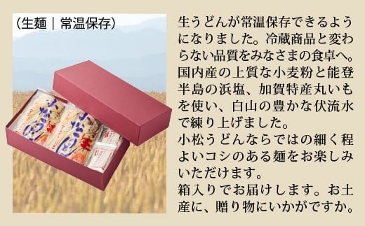 【小松の「うどん」】小松うどん （生麺 温用だし付 ８人前）