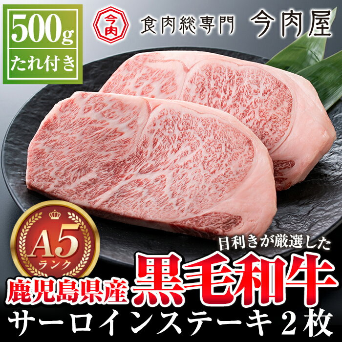 【ふるさと納税】＜A5ランク＞黒毛和牛ステーキ計約500g(250g×2枚)※北海道・沖縄配送不可※ 国産 黒毛和牛 鹿児島県産 肉 牛肉 A5等級 サーロイン ステーキ肉 30000【今肉屋】