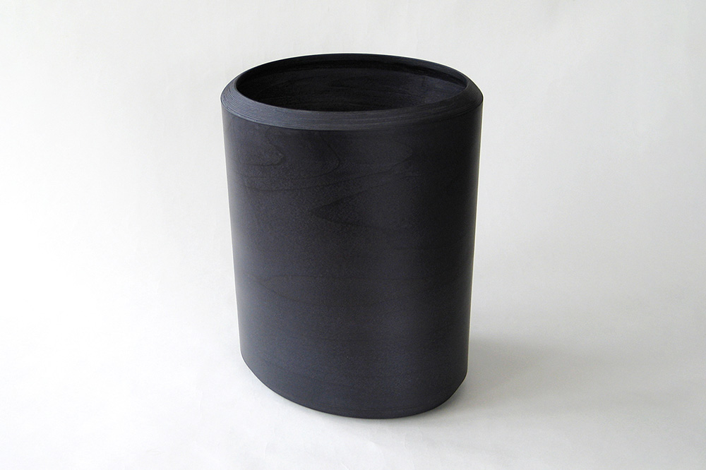 BUNACO ダストボックスtwist　IV　Mサイズ（ブラック） ごみばこ 木製家具 おしゃれ シンプル