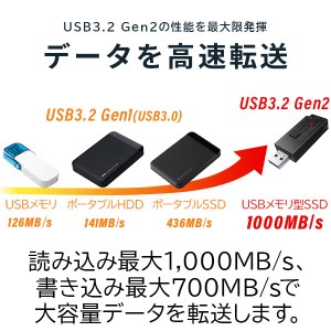 【030-18】ロジテック スティック型　高速SSD　500GB【LMD-SPBH050U3BK】