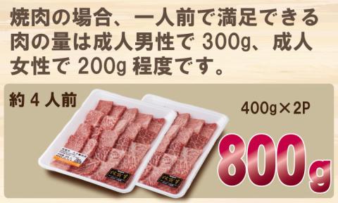 佐賀牛 A5 ランク保証！ 焼肉用 厳選部位 800g（400g×2P）