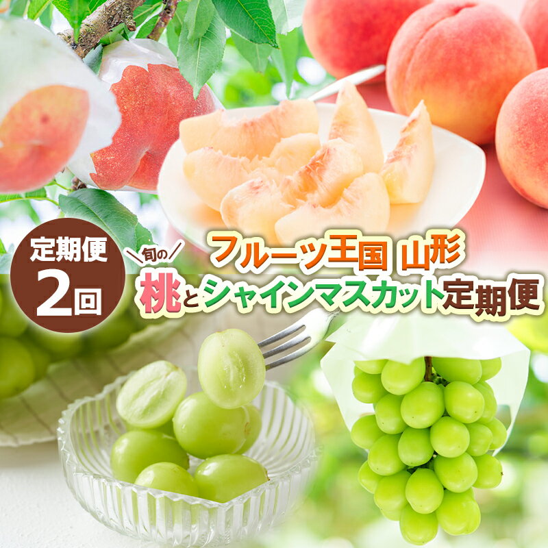 【ふるさと納税】【定期便2回】フルーツ王国山形 旬の桃とシャインマスカット定期便 【令和7年産先行予約】FS24-723