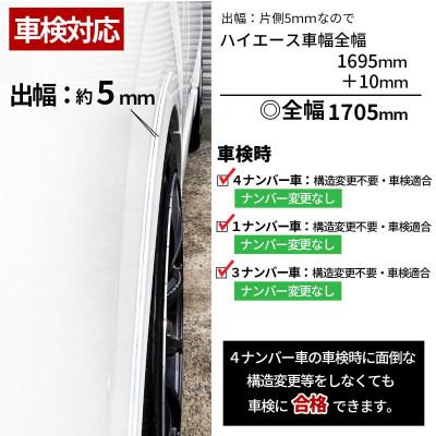 ふるさと納税 泉佐野市 ハイエース 車検対応 スタイリッシュフェンダー 塗装品 1G3 グレーメタリック 099H3058 |  | 01