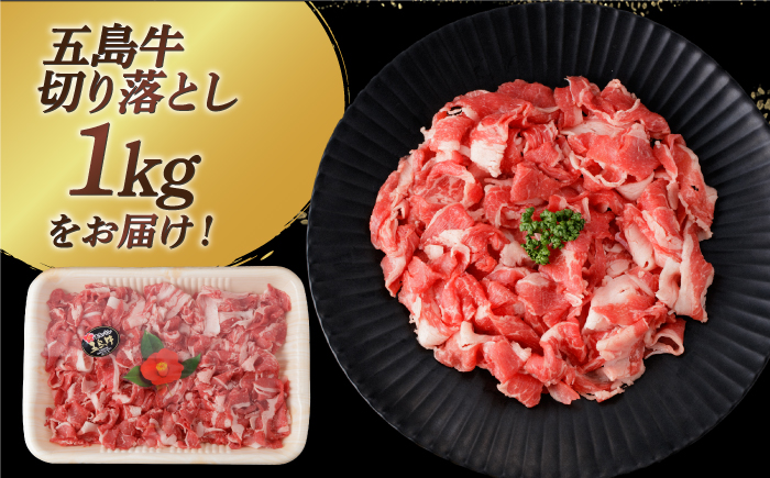 【幻の和牛を様々なお料理で！】 五島牛 切り落とし 約1kg 5～7人前 肉 牛肉 【カミティバリュー】 [RBP074]