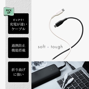 Owltech(オウルテック) しなやかで断線に強い しかもノートPCも充電OK PowerDelivery100W対応　Type-C to Type-Cケーブル OWL-CBKGBCC20-BK