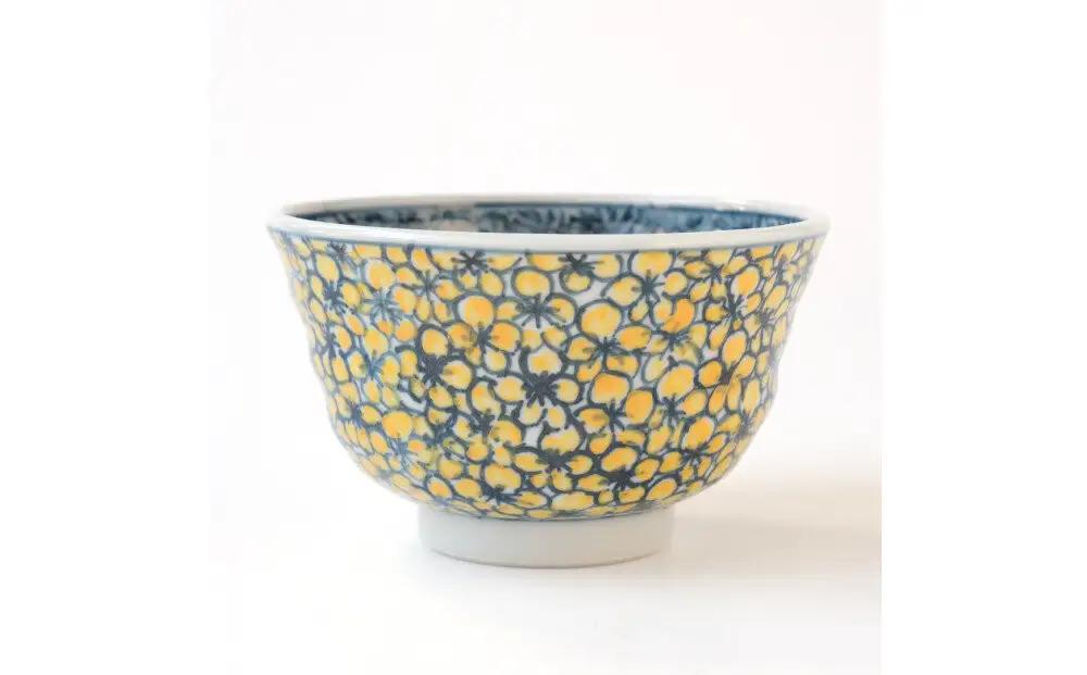 【たち吉】山水山吹文飯茶碗 京都 茶碗 陶芸品 人気 おすすめ