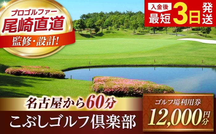
            〈1年間有効〉こぶしゴルフ倶楽部 ゴルフ場 利用券 12,000円分 / ゴルフプレー券 ゴルフ場利用券 ゴルフ場 体験 ゴルフ 岐阜 ゴルフ場利用券 ゴルフ場 ゴルフ golf GOLF ごるふ チケット ちけっと 利用券 プレー券 ふるさと納税 ゴルフ 岐阜 ゴルフ プレー / 御嵩町 / こぶしゴルフ倶楽部 [AVAO004]
          