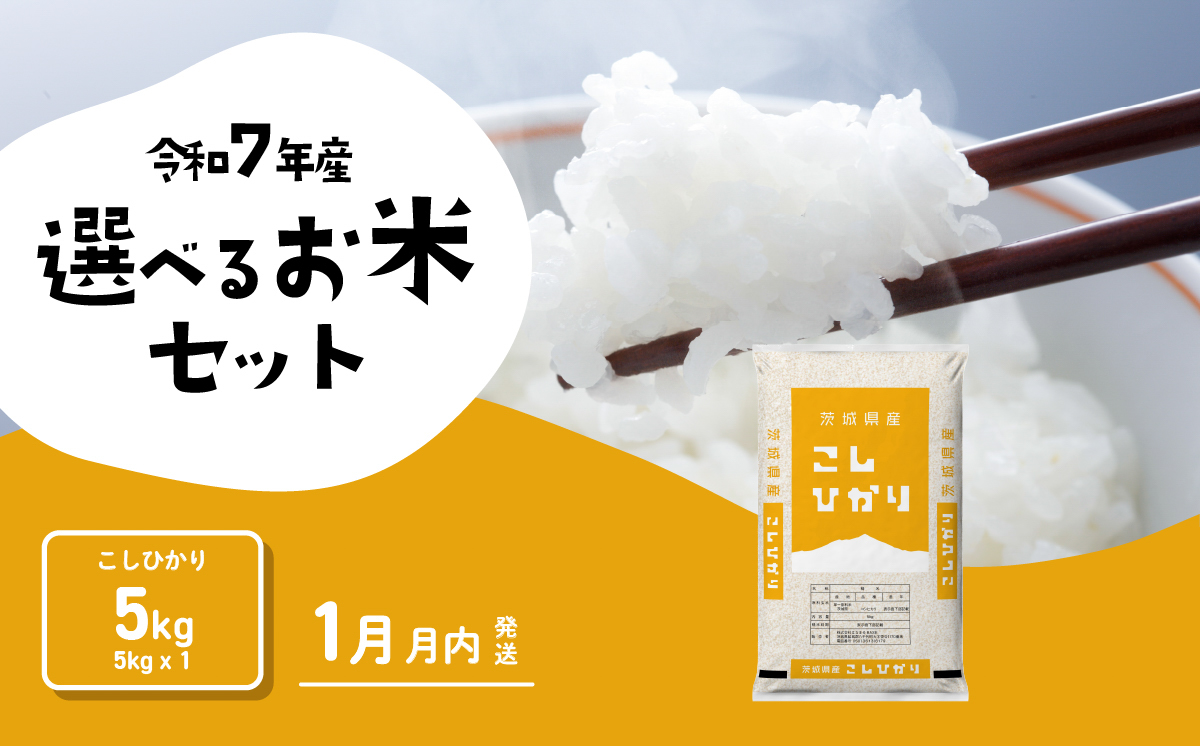 【1月発送】コシヒカリ 5kg 令和7年産 新米 茨城県産 白米 精米 茨城県 お米 米 [SF356yai]