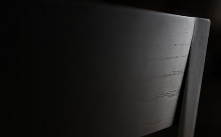 【開梱設置】高野木工 キールチェアWO 肘付き（黒塗装／座面：CHART6グレー）【10年保証】