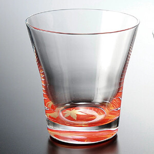 みよし漆器本舗 紀州塗り ぬりもん de Verre フリーグラス 紅葉 赤 210ml