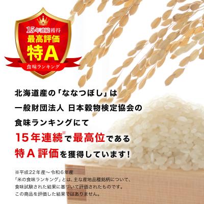ふるさと納税 岩見沢市 令和7年産「15年連続最高評価特A獲得」岩見沢米「ななつぼし」【15kg】【定期便】 |  | 01