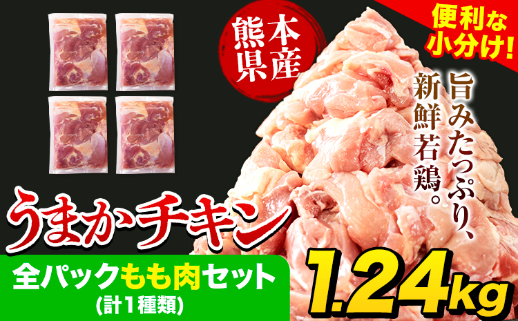 熊本県産 鶏肉 うまかチキン もも肉 カット済 小分け 鶏肉 うまか チキン 1.24kg 《3-7日以内に出荷予定(土日祝除く)》鶏肉 国産 鶏 鶏肉 熊本県産鶏肉 熊本県 もも肉 パック 冷凍 小分け 鶏肉 もも肉 小分け 冷凍---hkw_lcl_60_1240g---