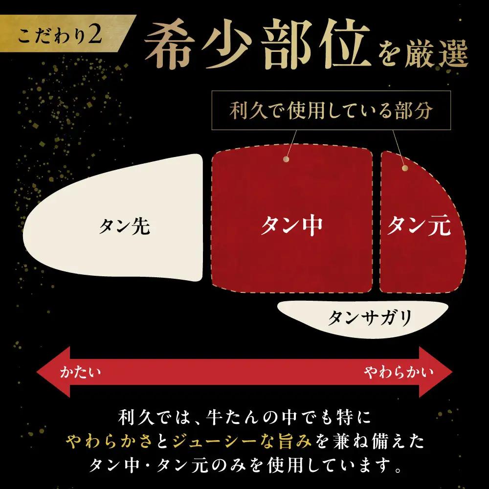 牛タン 利久 極 240g (120g×2パック) 詰め合わせ | 牛タン