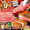 【ふるさと納税】【3回定期便】ステーキ食べ比べ定期便 ヒレステーキ ランプステーキ サーロインステーキ ヒレ肉 ランプ肉 東彼杵町/株式会社黒牛[BBU100]