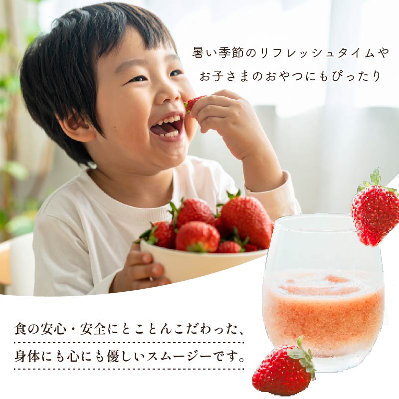 いちご スムージー フローズン 3個 オーガニック 苺 ストロベリー アイス シャーベット フルーツ 果物 くだもの 国産 洋菓子 スイーツ お菓子 おやつ 徳島県 BUTTOBI BERRY COO